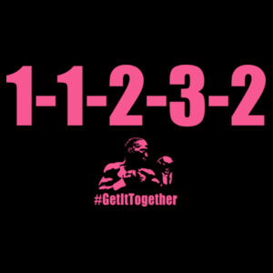 1-1-2-3-2 PINK LETTERING - WOMEN'S FITTED T-SHIRT Design