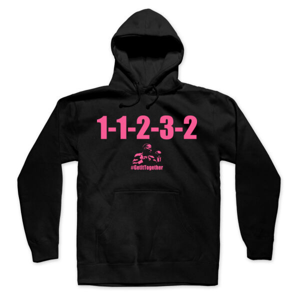 1-1-2-3-2 PINK LETTERING - HOODIE Thumbnail